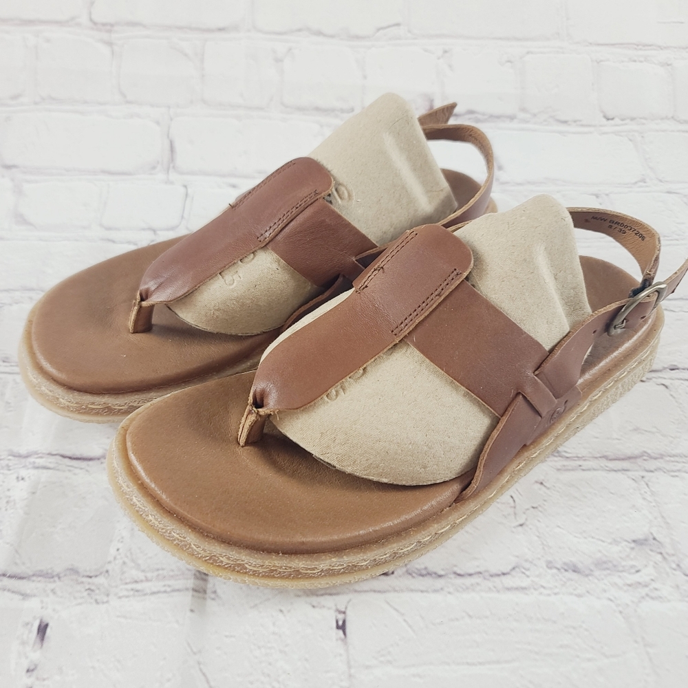 Born Tan Leather Thong Sandals - size 8 - Picture 4 of 10